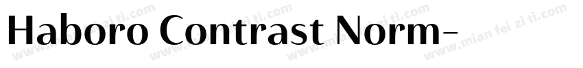 Haboro Contrast Norm字体转换